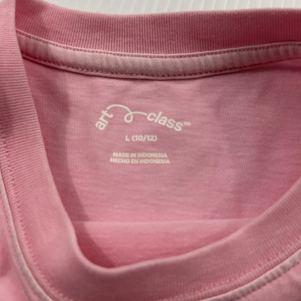 352. Kids art class Pink Short Sleeve Tee‎ (L 10/12)
